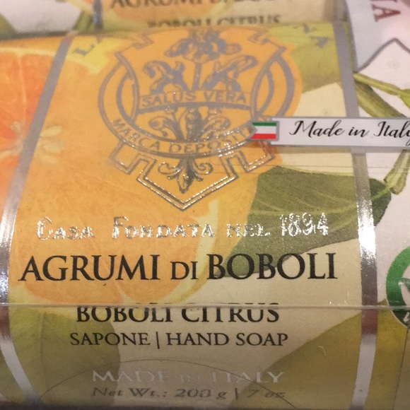 Citrus Scented Hand Soap Made in Italy by La Florentina Set of Two 7oz Bars NWT - Picture 2 of 16